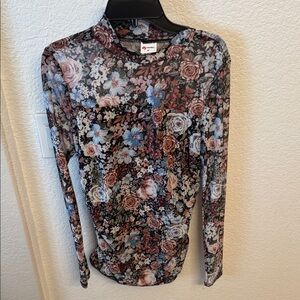 SHEIN Multicolor Floral Long Sleeve Top